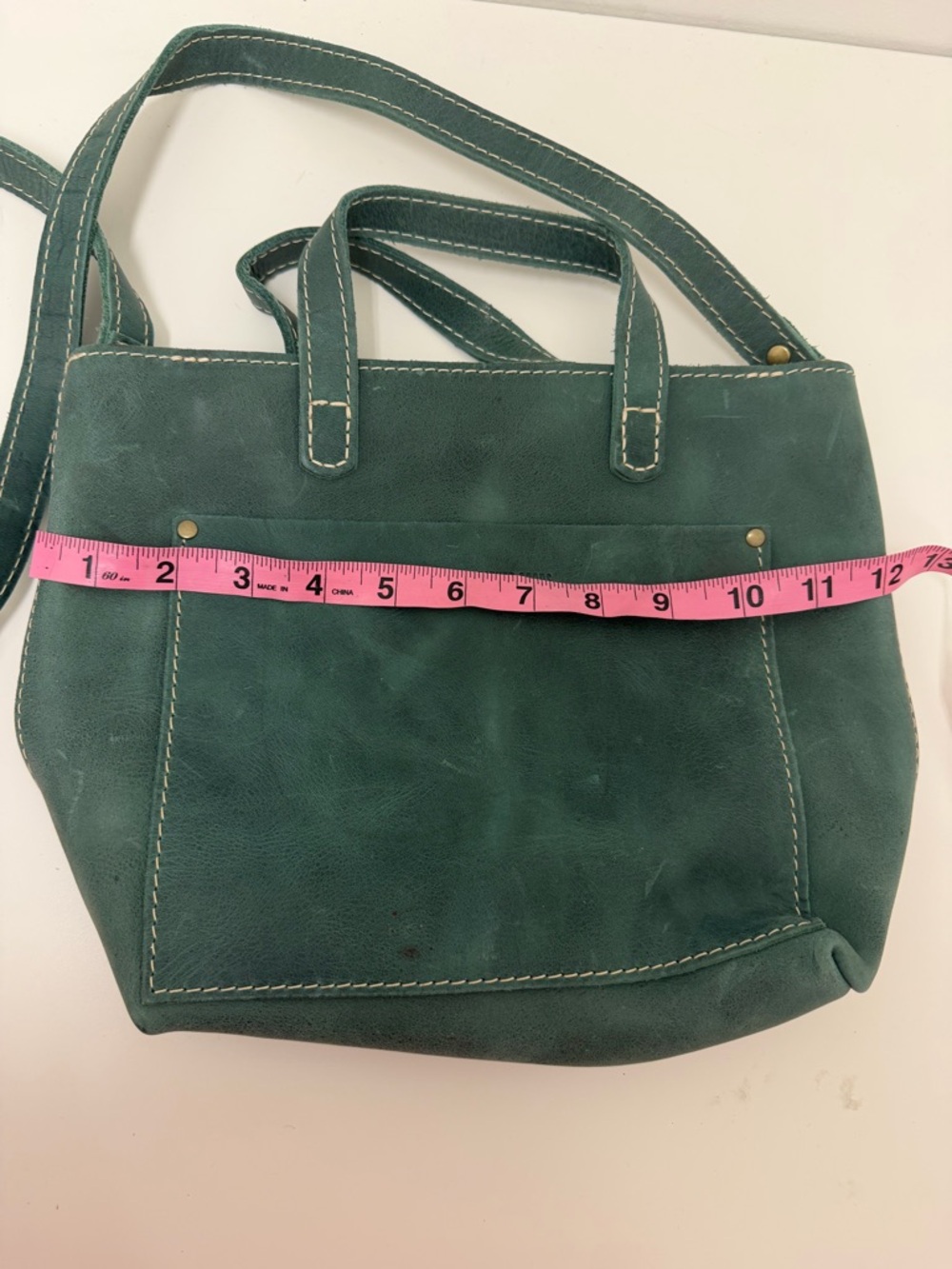 Portland Leather Goods Small Zipper Crossbody Tote - Picture 8 of 9